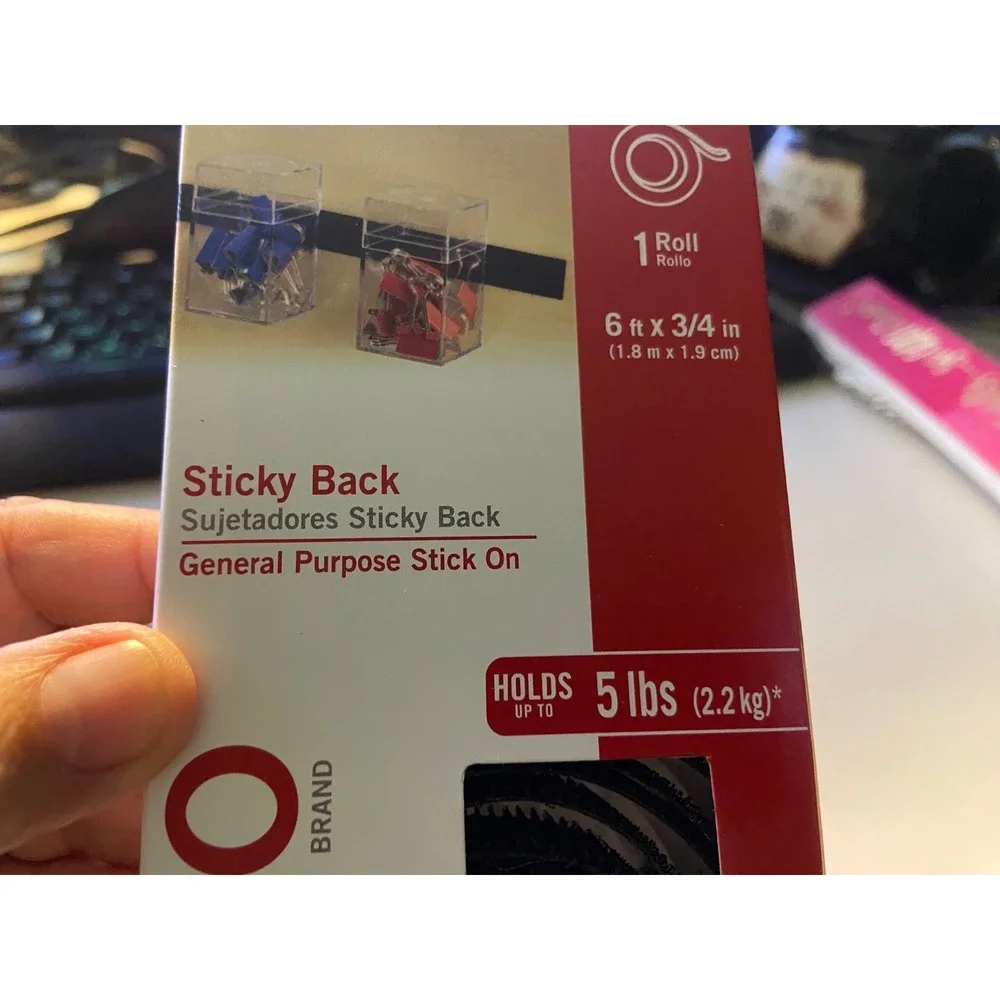 NIP VELCRO Brand Sticky Back General Purpose 6 ft x 3/4 in Holds 5 lb Black